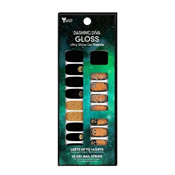 Dashing Diva Twisted Nightmare Halloween Gloss Ultra Shine Gel Nail Strips NWT - Picture 1 of 9